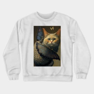 Adorable Cat Dragon with Butterfly Wings Crewneck Sweatshirt